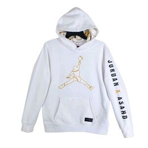 Jordan ASAHD Hoodie Sweatshirt Youth XL Ws M Embroidered All-Over Spell-Out Logo